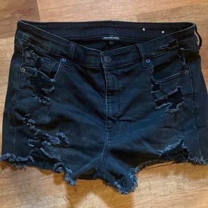 American Eagle distressed next level stretch Hi Rise Shortie